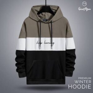 Colorblock Typography Hoodie